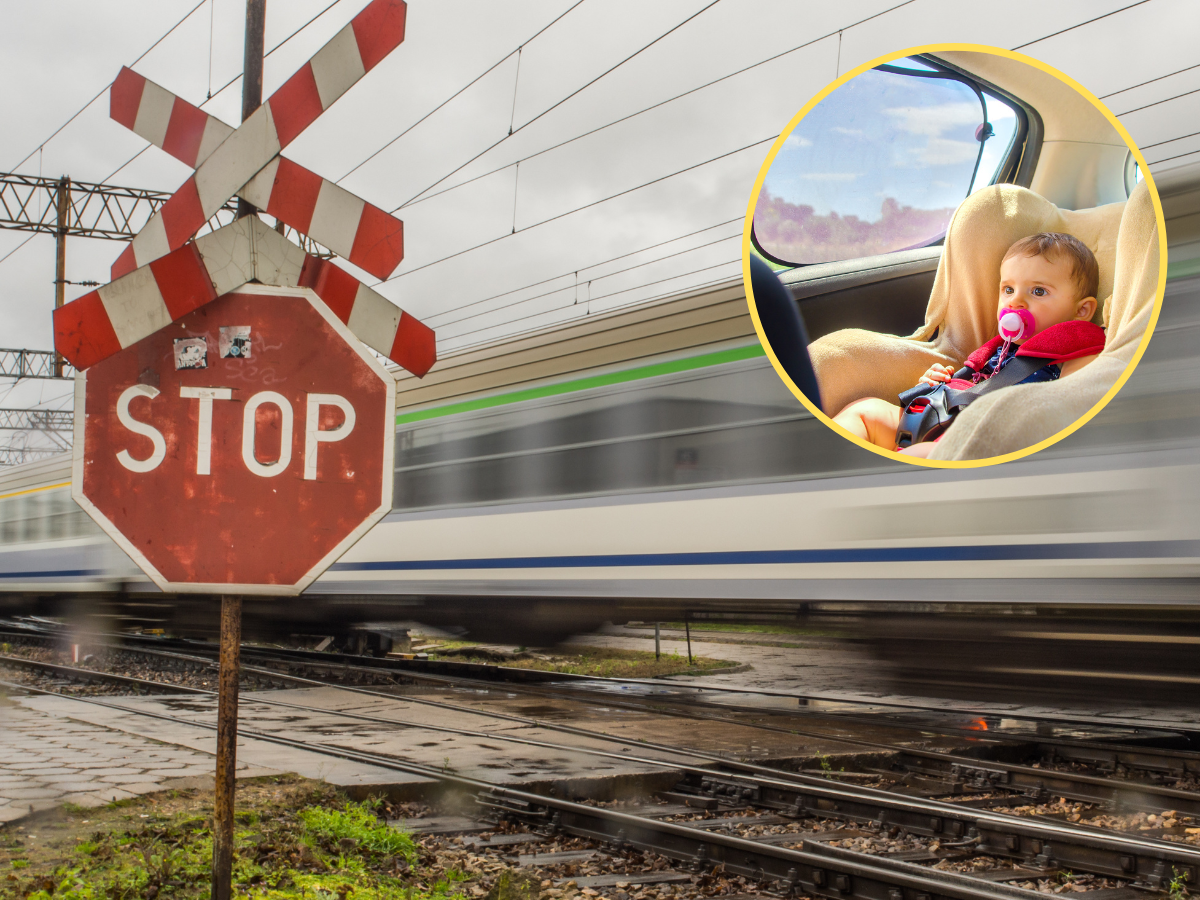 Matka przejechała z rocznym dzieckiem przez przejazd kolejowy