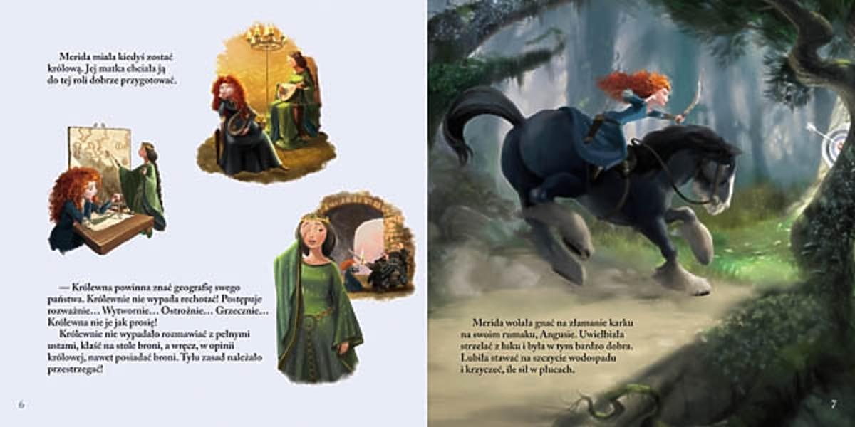 Merida Waleczna, filmy Disneya, książka dla dzieci