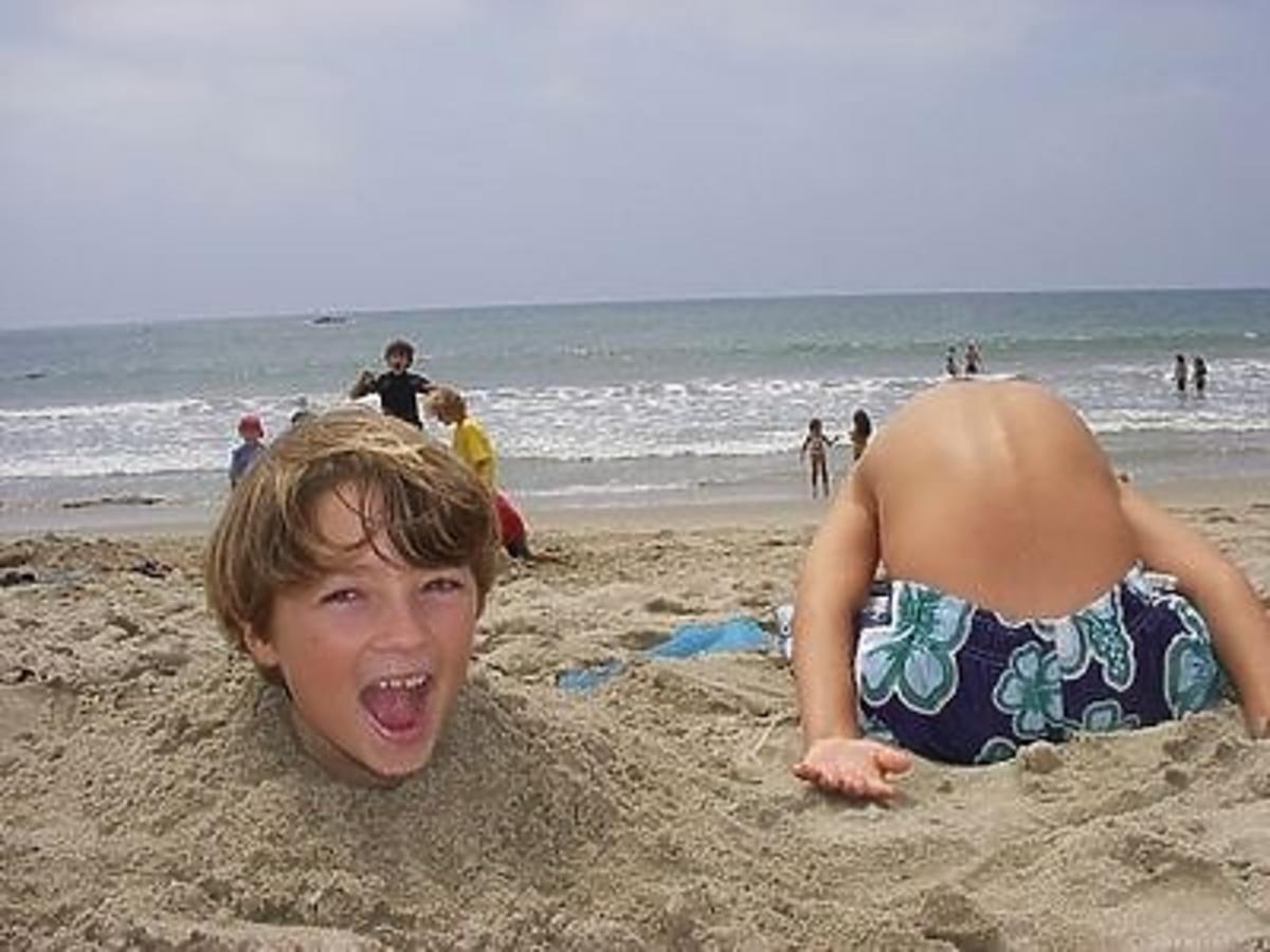 Śmieszne zdjęcie z plaży