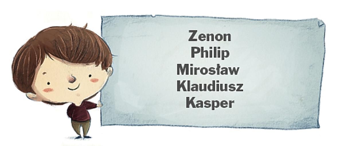 Najrzadziej nadawane imiona dla chłopców w Polsce 2015