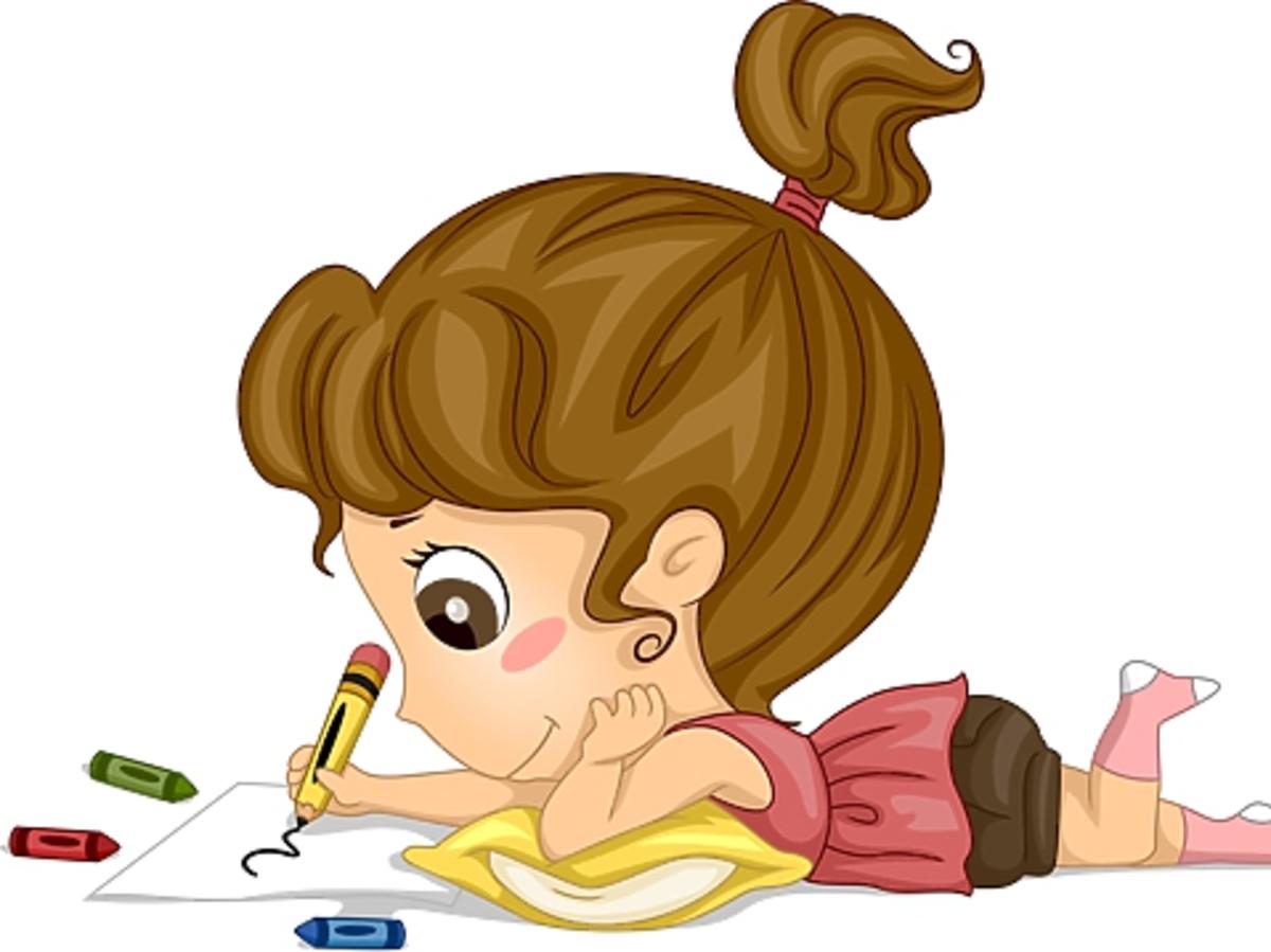 nauka pisania, dziewczynka, rysowanie, gra dla dzieci