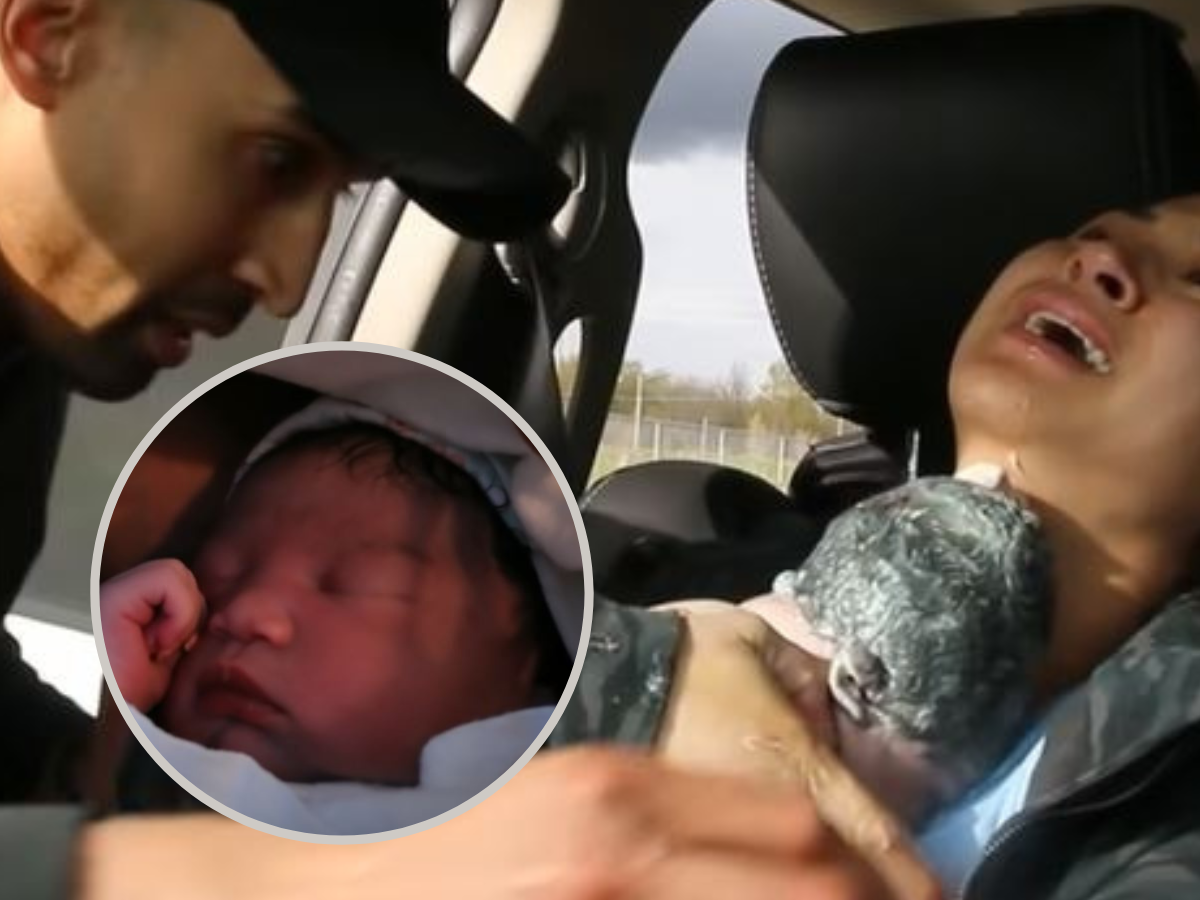 Ojciec przypadkiem nagrał poród żony w samochodzie [FILM]