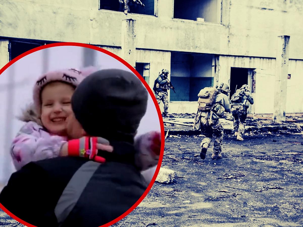 ojciec spotyka się z córka na granicy polsko-ukraińskiej