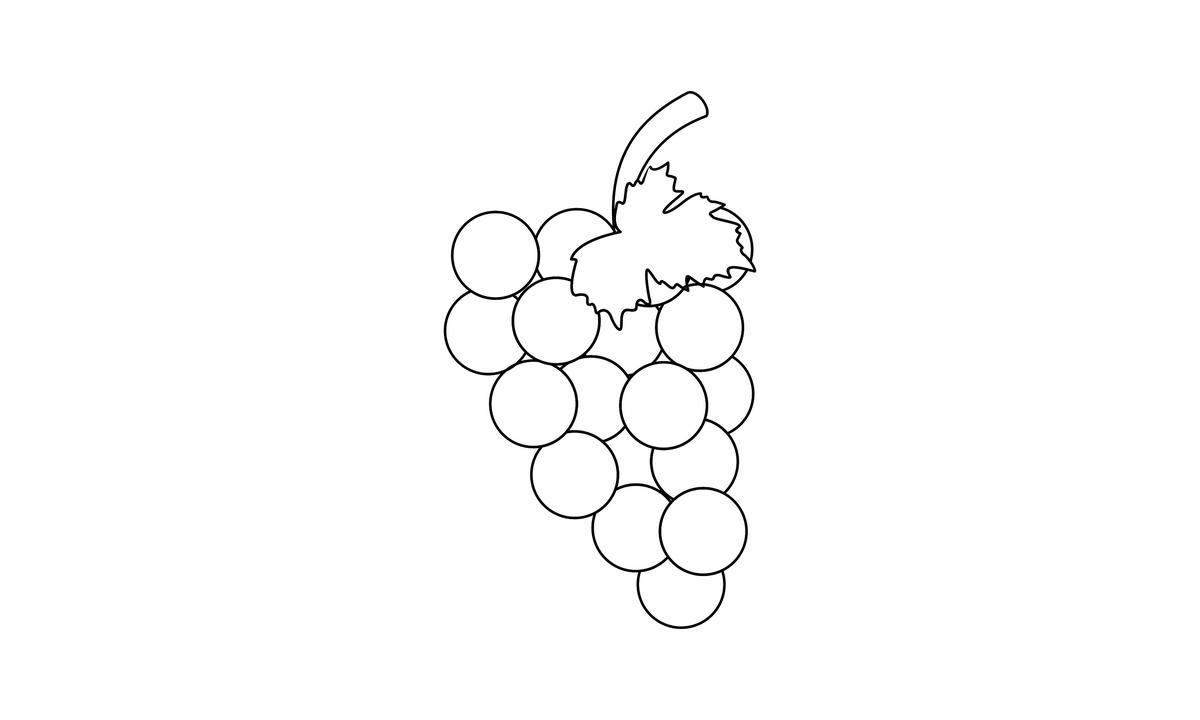Owoce kolorowanka winogrono
