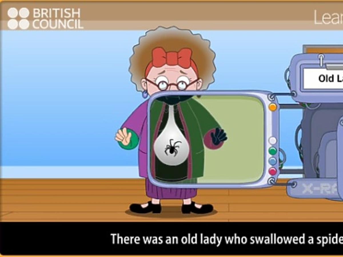 piosenka dla dzieci, angielski dla dzieci, British Council, gra online dla dzieci, An old lady
