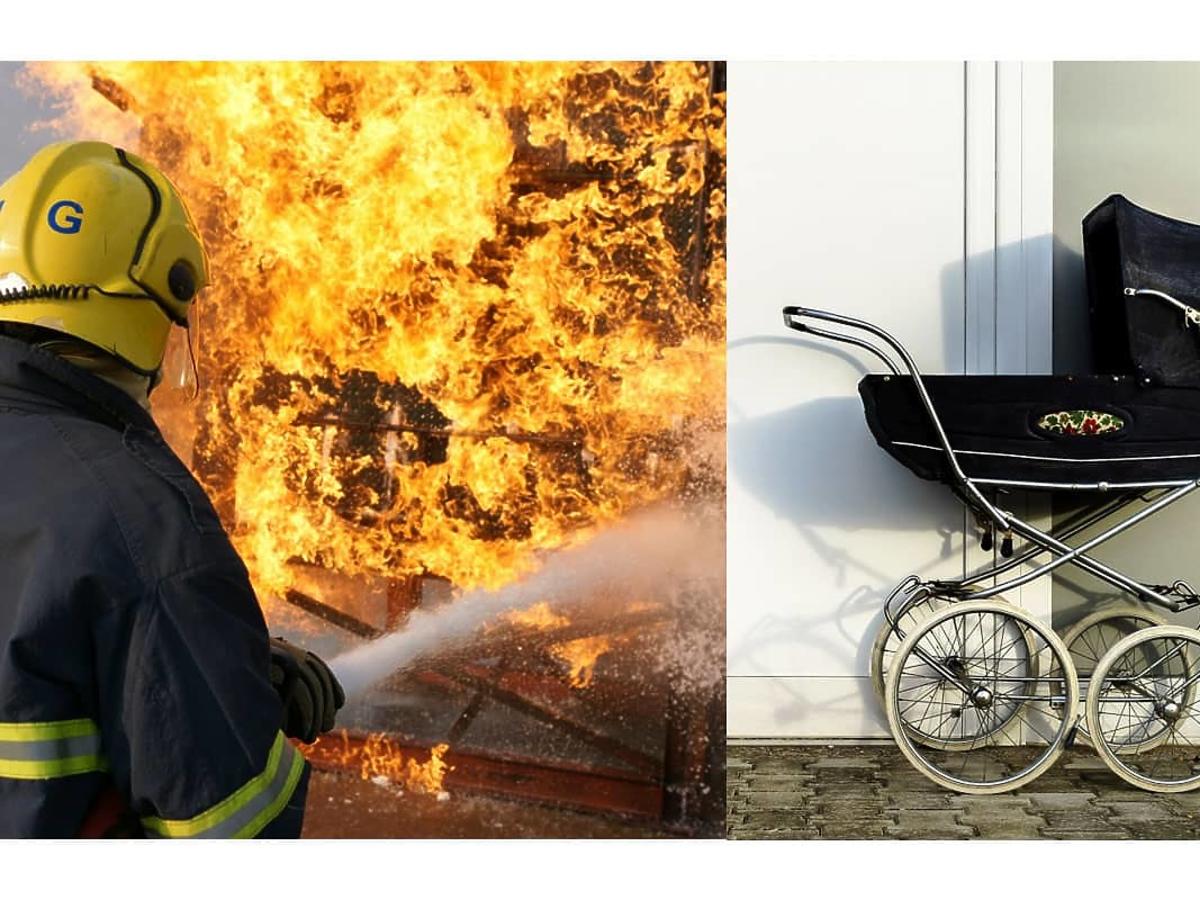 podpalenie wózka dziecięcego