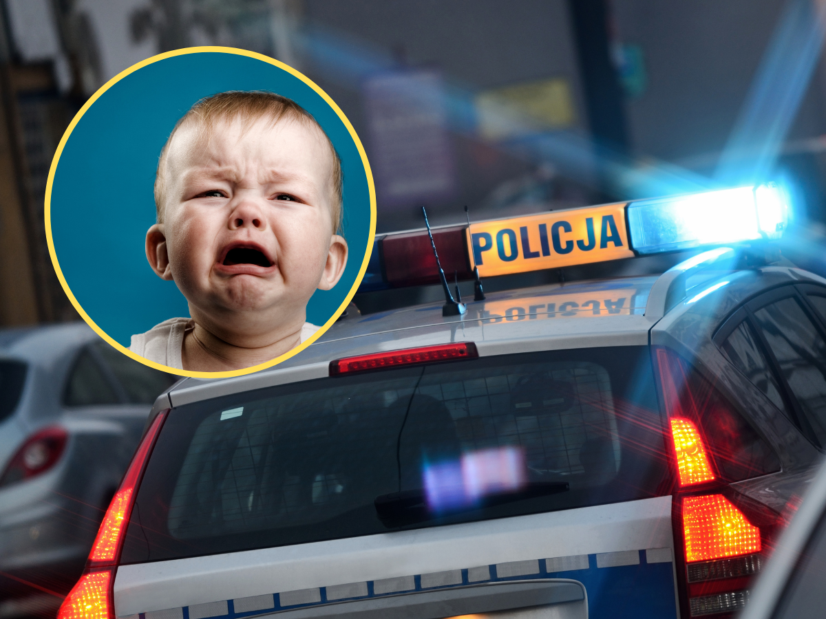 Poparzone dziecko eskortowała policja