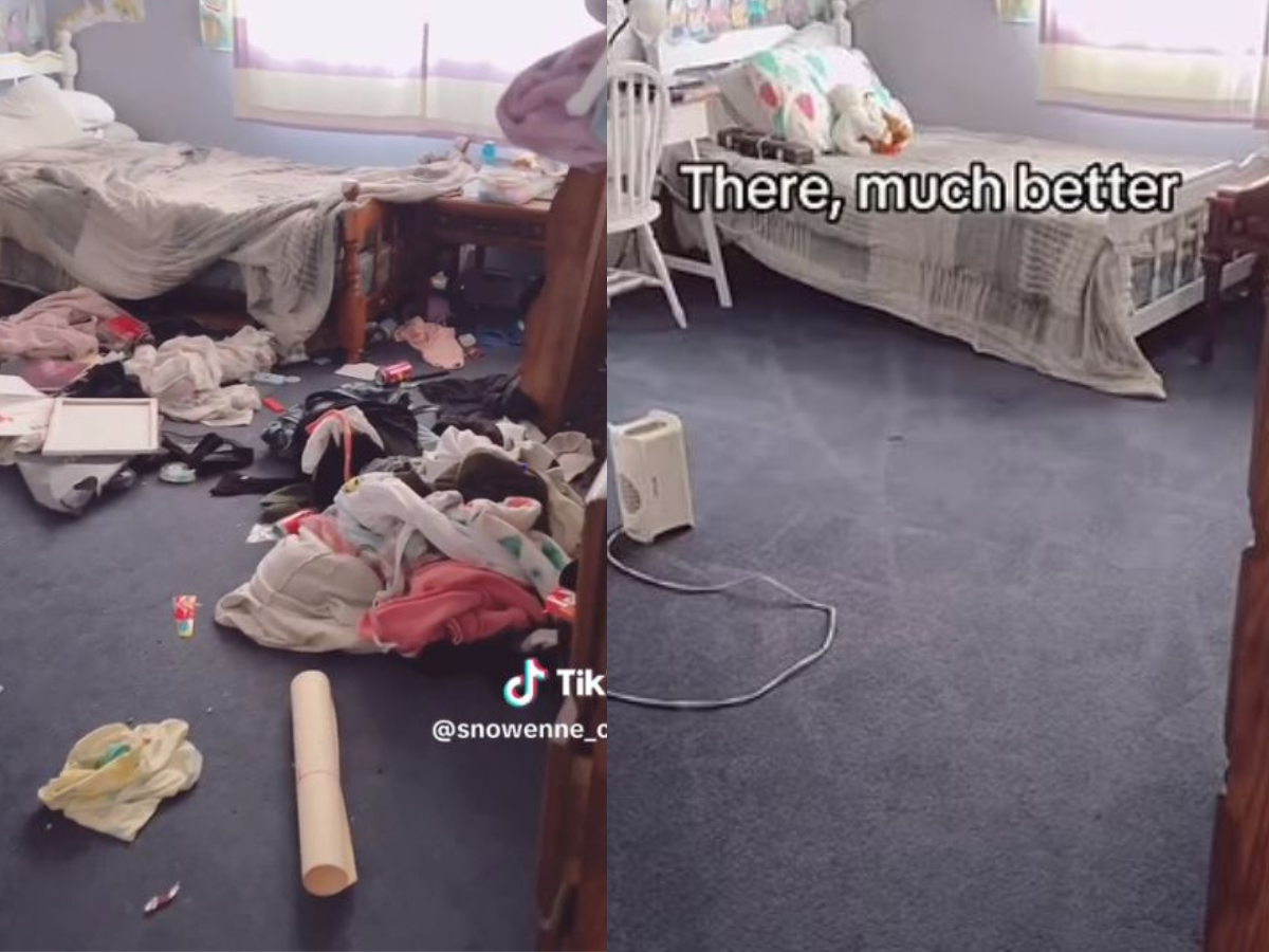 Posprzątała pokój córki i pochwaliła się tym w sieci