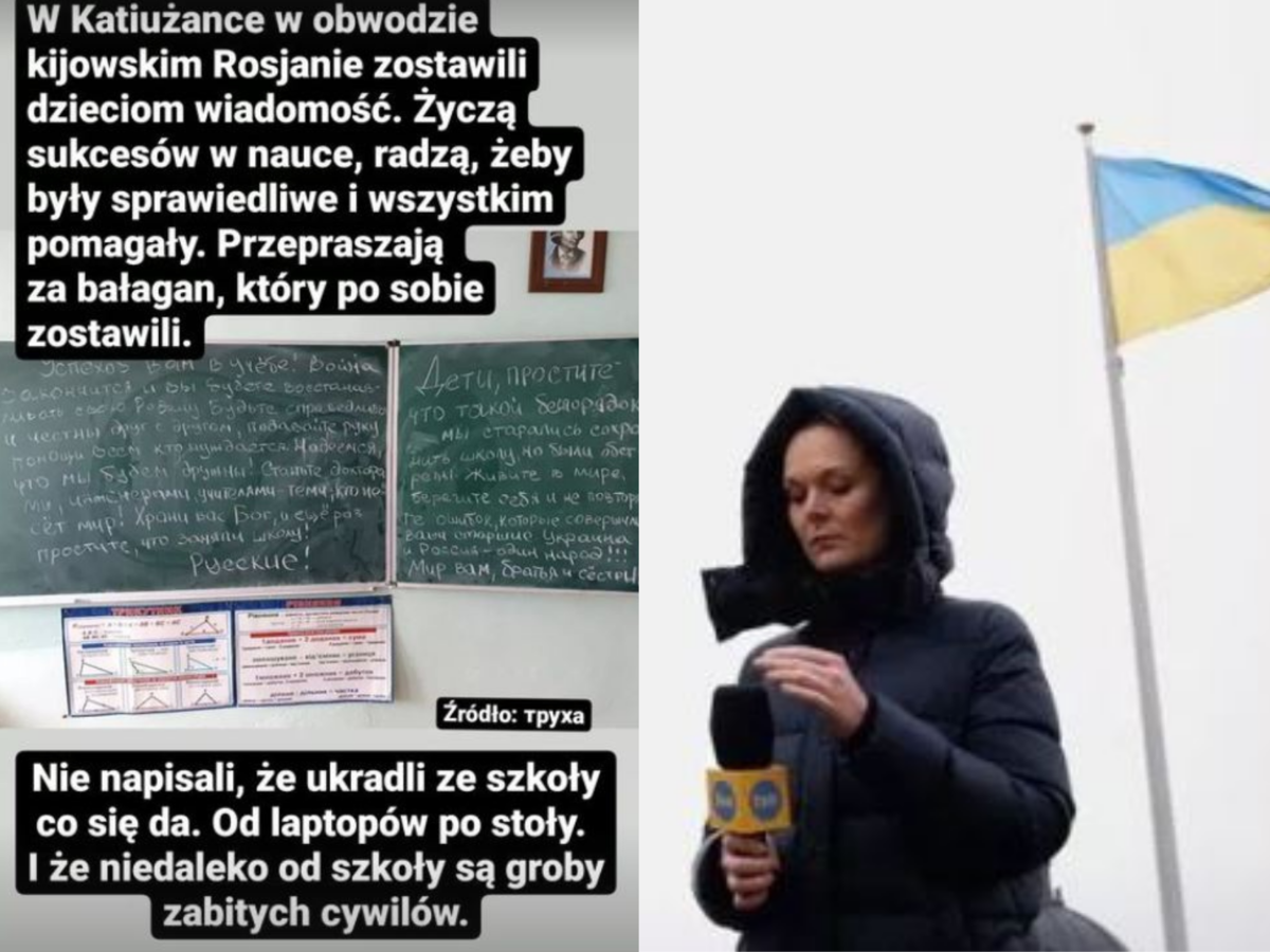 Rosjanie zostawili wiadomość do ukraińskich dzieci na szkolnej tablicy: „Życzymy wam sukcesów w nauce”