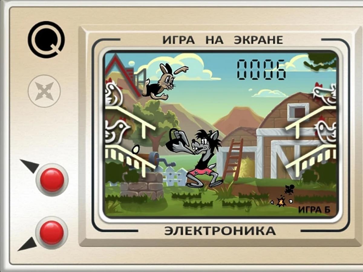 ruska gra wilk i zając - łapanie jajek współczesna wersja na telefon