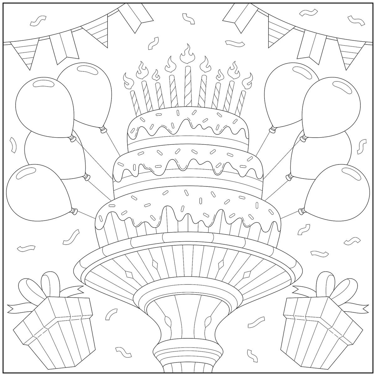 Słodycze - tort urodzinowy