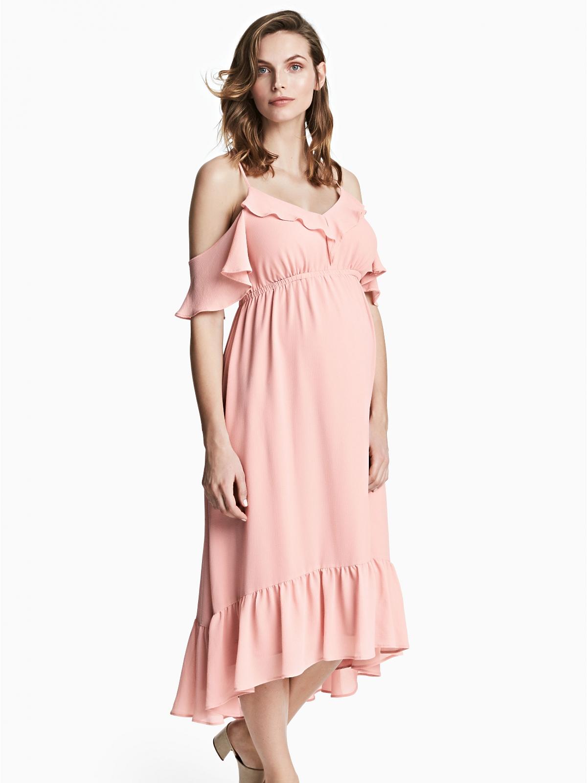 sukienka ciążowa z falbanami H&M.jpg