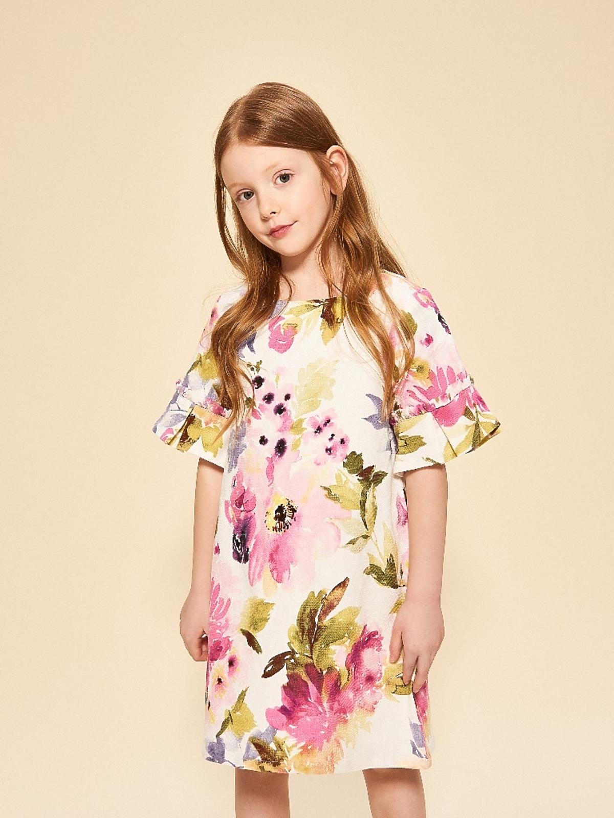 sukienka w malarskie kwiaty dla dziewczynki Reserved