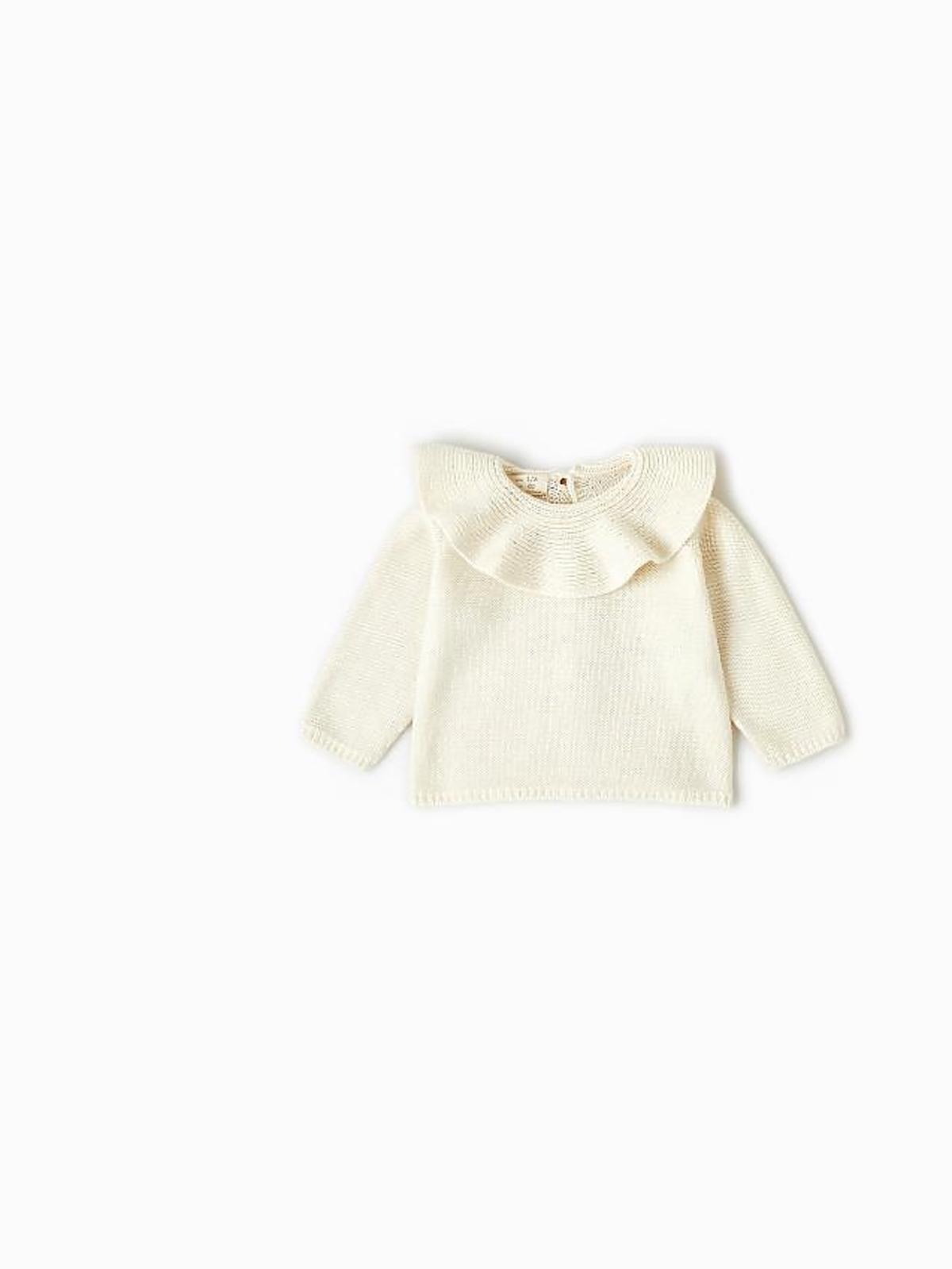 sweterek dla niemowlęcia z falbanką przy szyi Zara HIT