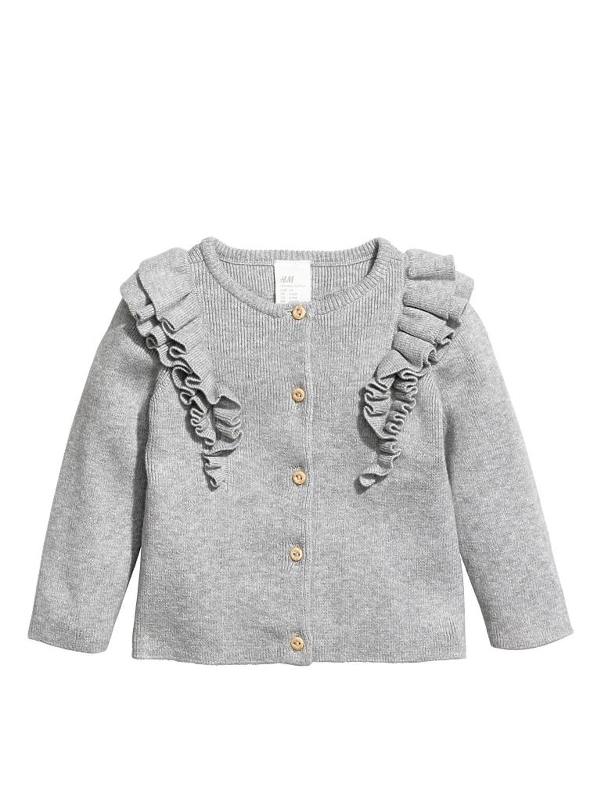 sweterek z falbankami dla niemowlaka H&M