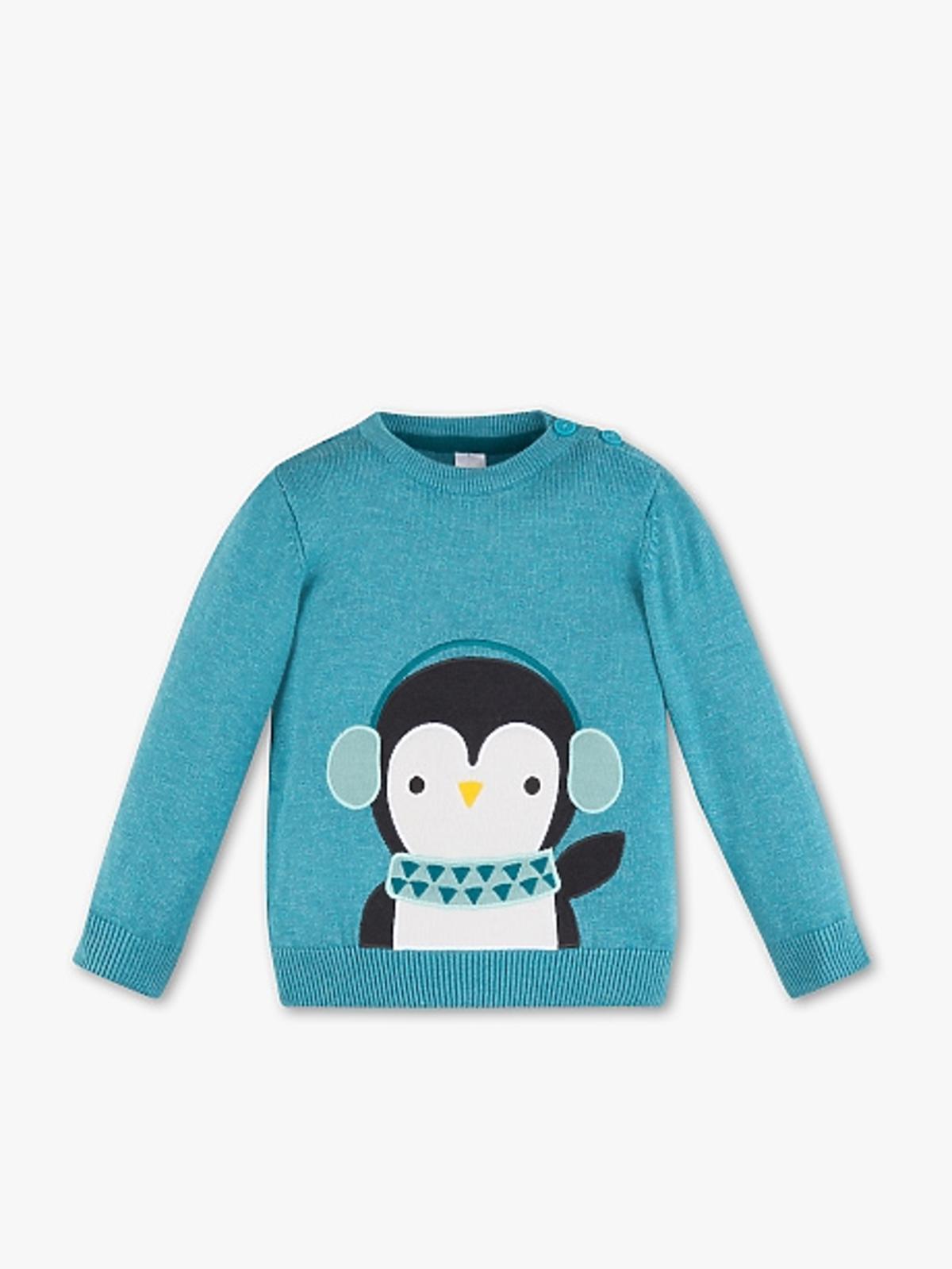 sweterek z pingwinem dla niemowlęcia C&A
