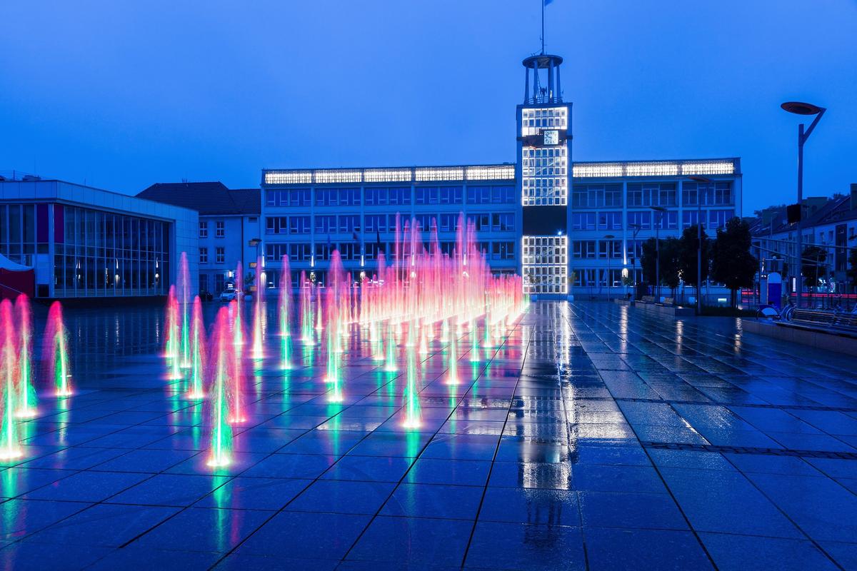 tańczące fontanny atrakcja w Koszalinie