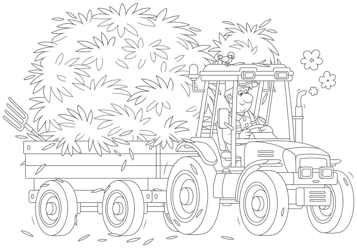 Traktor kolorowanka lato