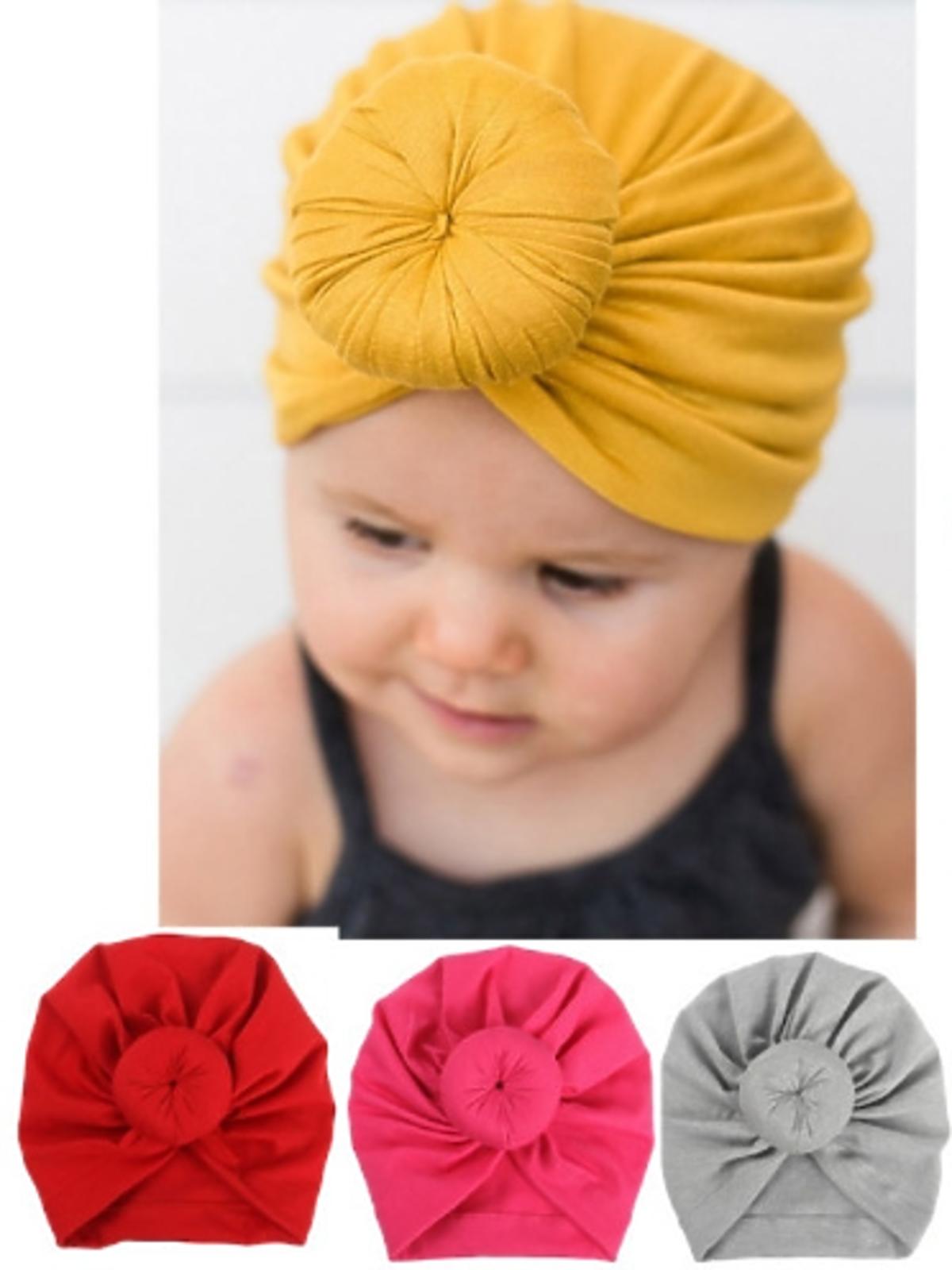 turban czapka dla niemowlęcia z węzełkiem super HIT