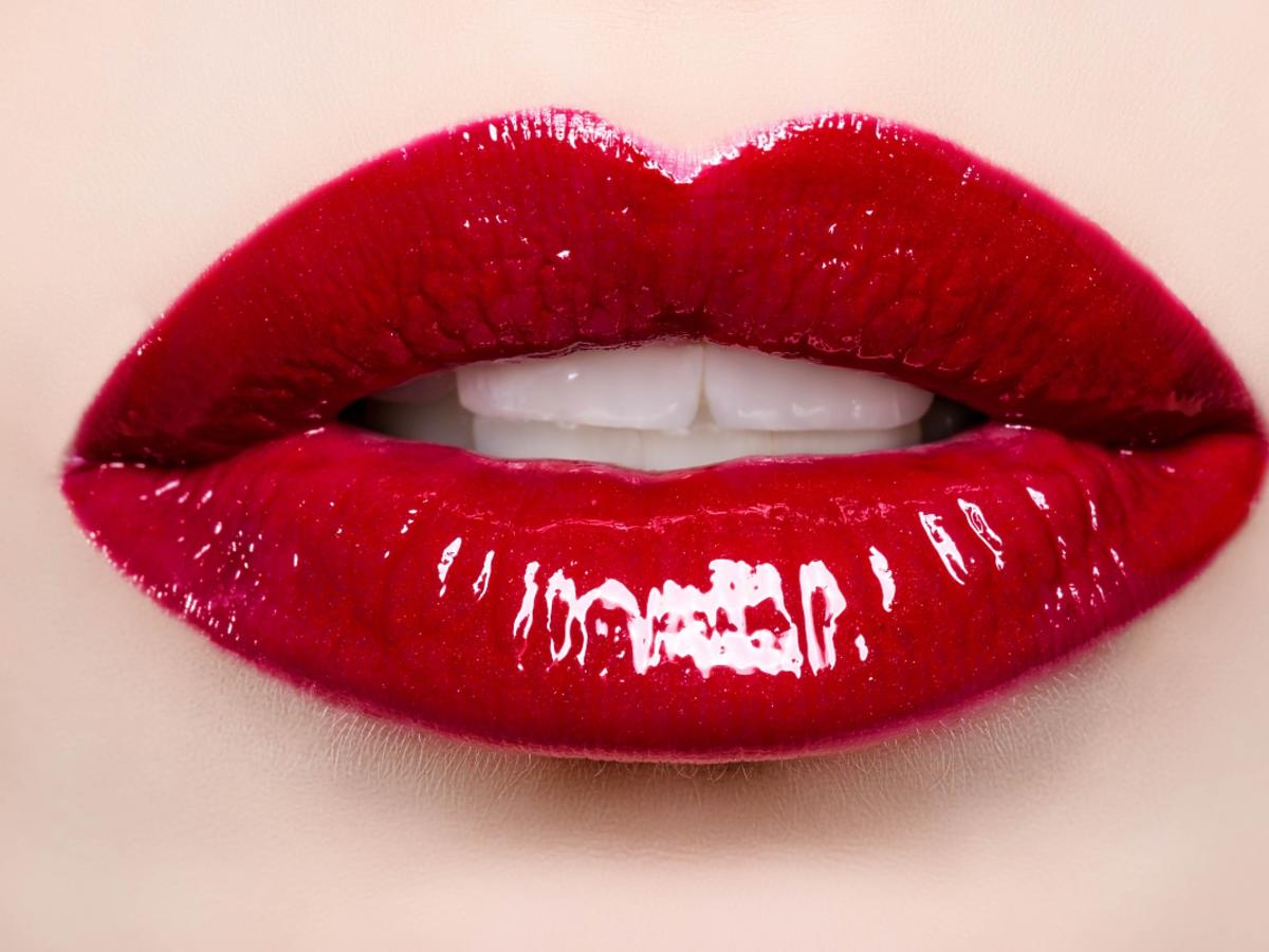 Usta, czerwone usta, kobieta seks oralny, miłość francuska