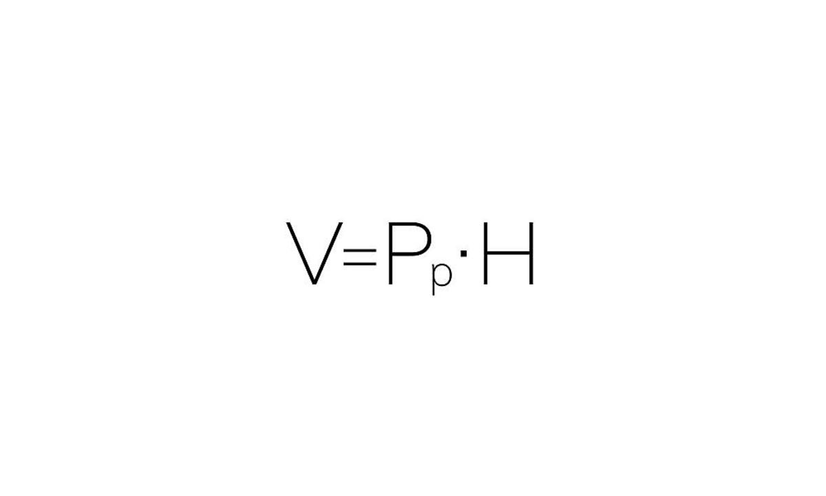 V=PpH - wzór na objętość graniastosłupa