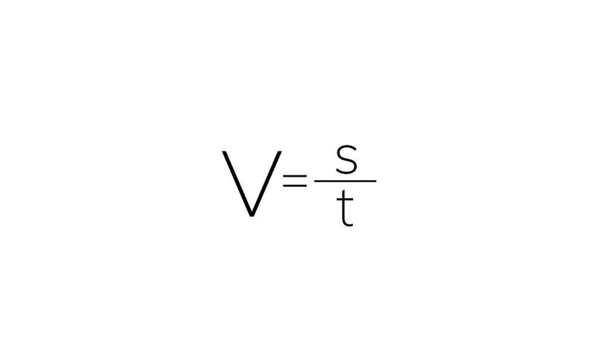 V=st - wzór na prędkość