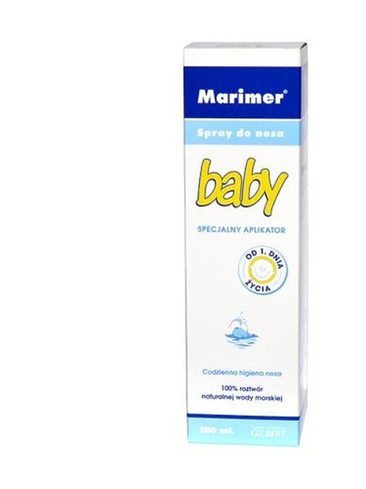 woda morska do nosa Marimer Baby roztwór naturalnej wody morskiej, Laboratoires Glibert, cena ok. 21 zł