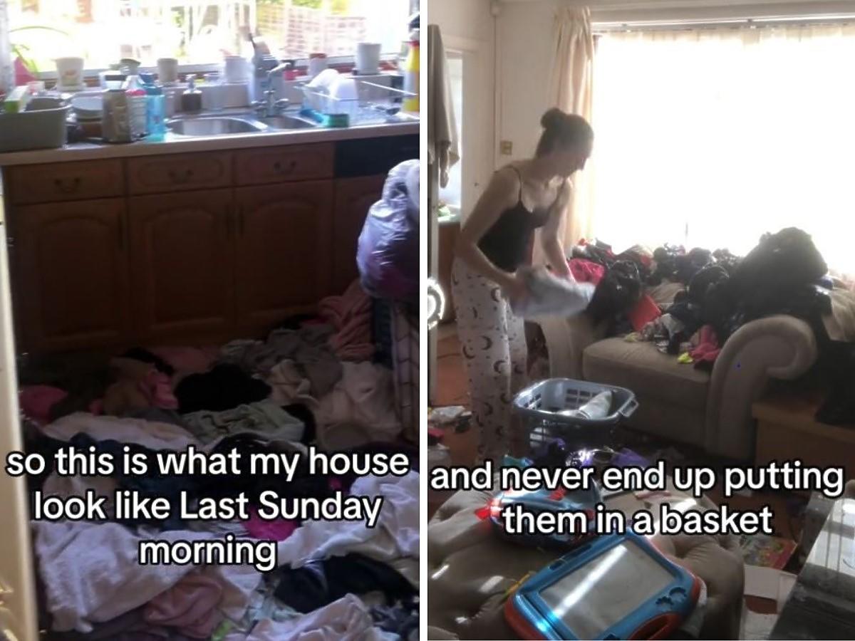 Zamiast odpoczywać  - sprzątała dom. Jej matka zostawiła go w koszmarnym stanie