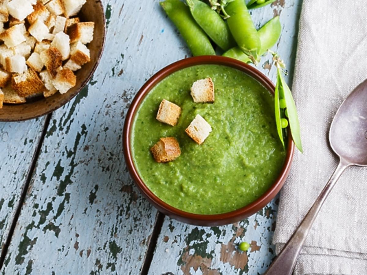 gotowe przepisy dla matek karmiących: zielona zupa-krem z fasolką 