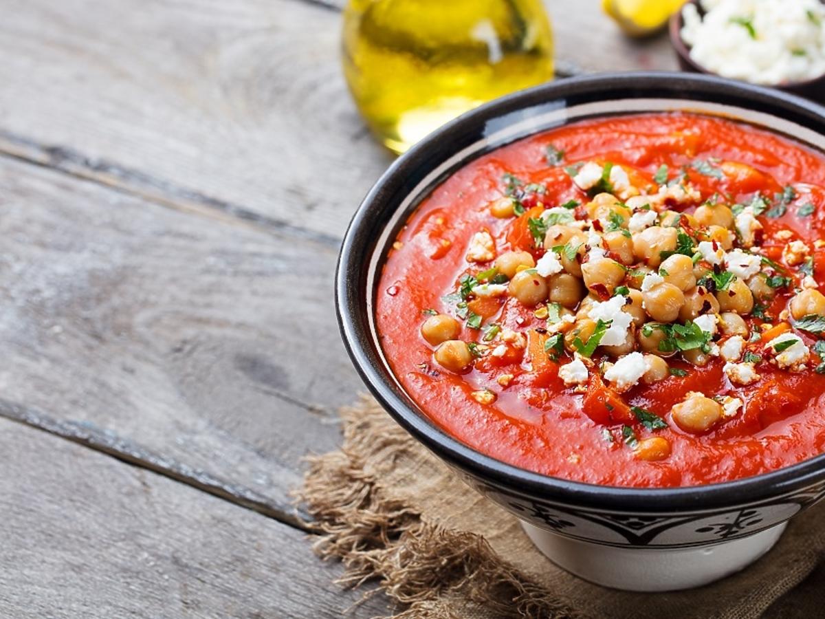 Zupa krem z cieciorki i pomidorów