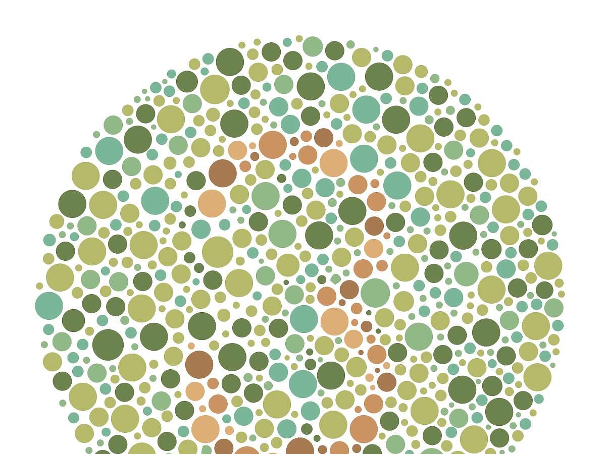 Test na daltonizm - tablica z cyfra 3