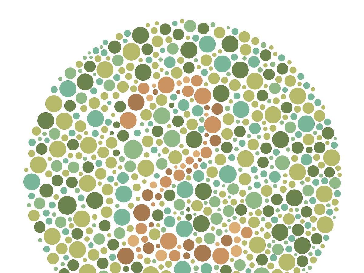 Test na daltonizm - tablica z liczbą 2